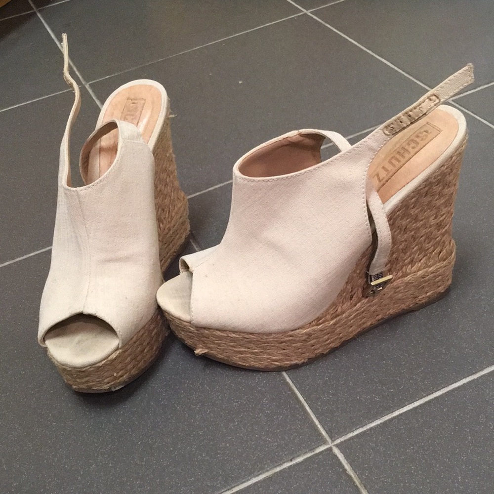 SCHUTZ Beige Nude Slip on Heels
